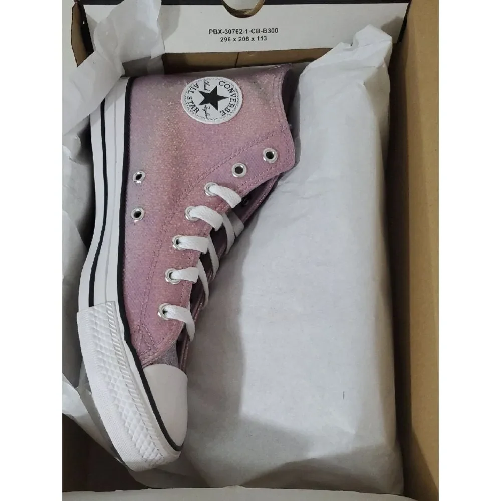 Converse CTAS Hi Tops Altitude Lilac Sparkly Size 6 Big Kid NIB